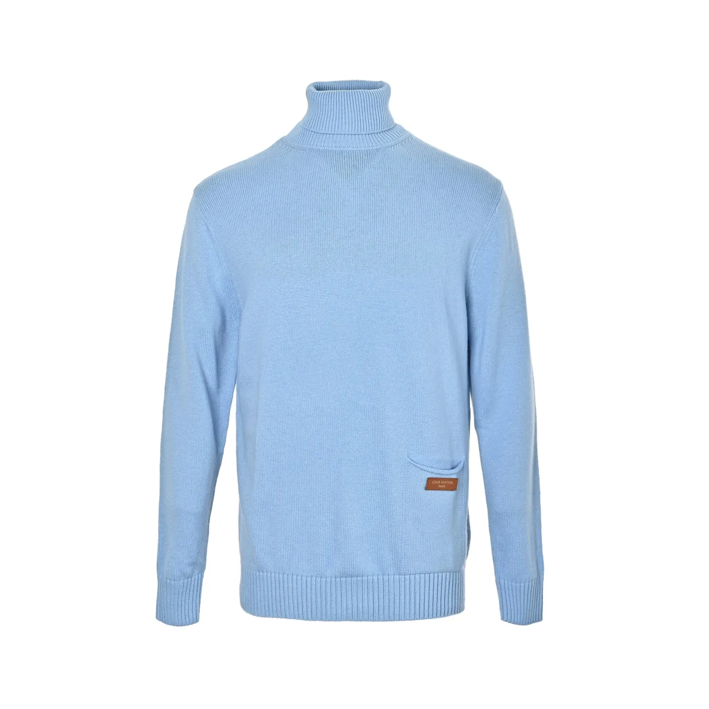 Louis Vuitton/Louis Vuitton pocket leather label turtleneck knitted sweater